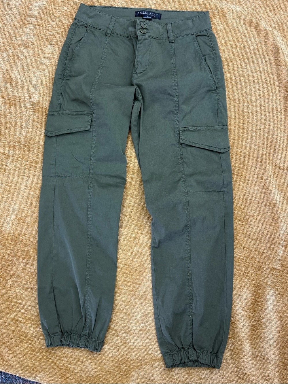 Sanctuary ladies 26 waist, Olive Green cotton blend Cargo Joggers